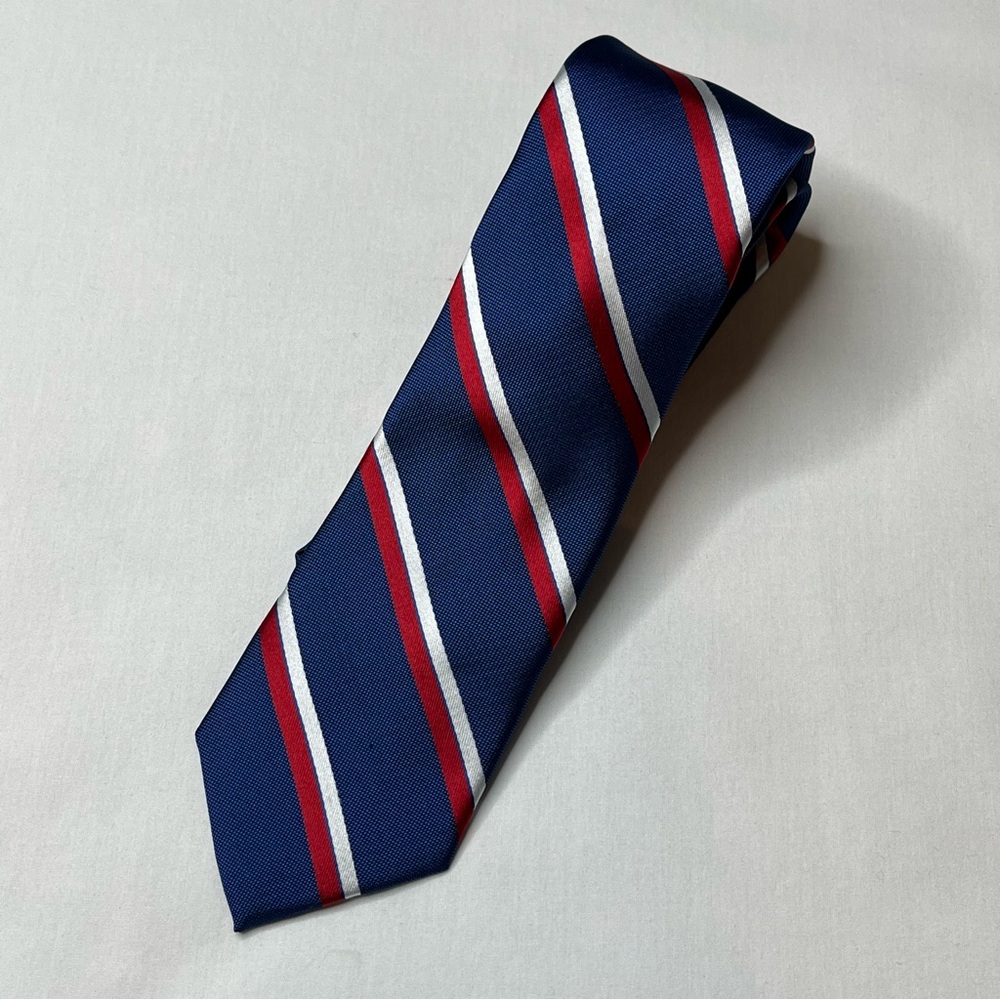 Sprezza New York City Men's Tie- Red, White & Blue Striped